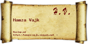 Hamza Vajk névjegykártya